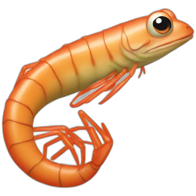 pepe the frog as a shrimp emoji