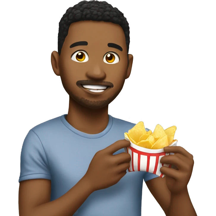 My fiance eating chips emoji