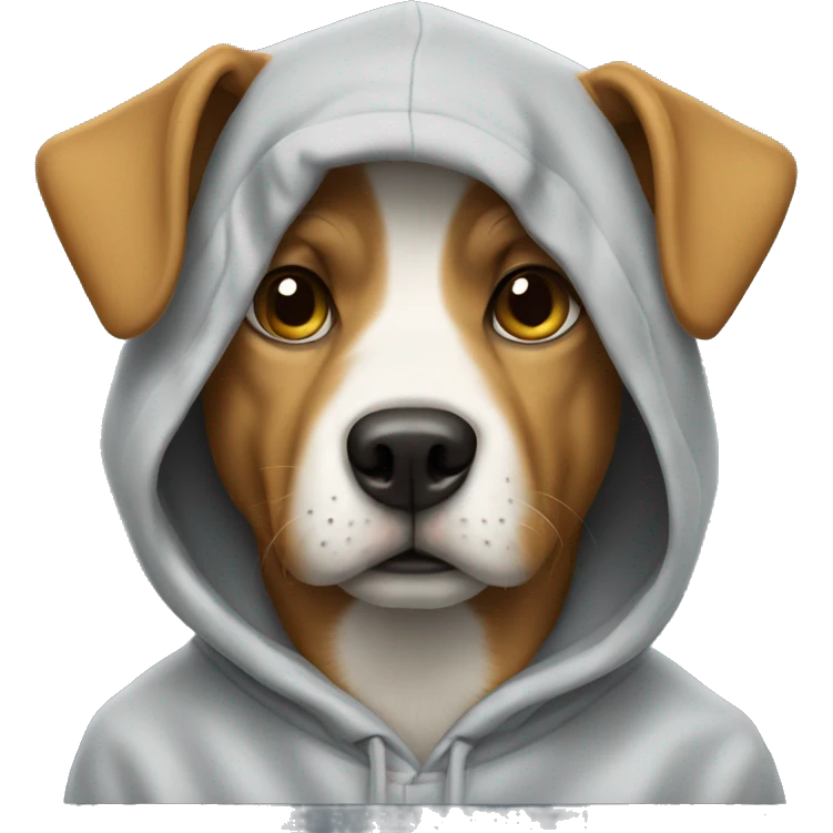 Dog wearing a hoodie emoji
