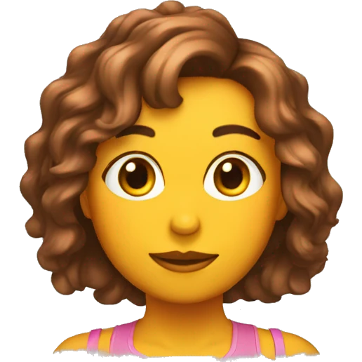 Chica con el pelo rozado emoji