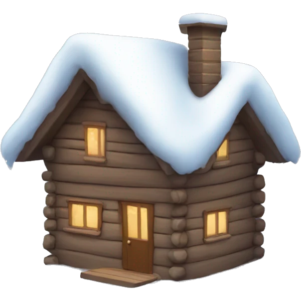 cute cozy winter cabin emoji