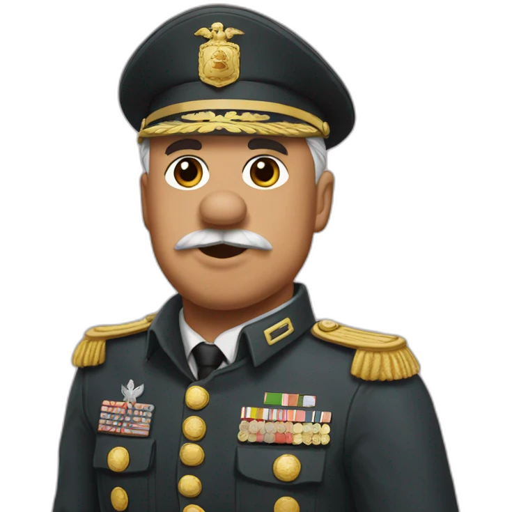pig Army general emoji