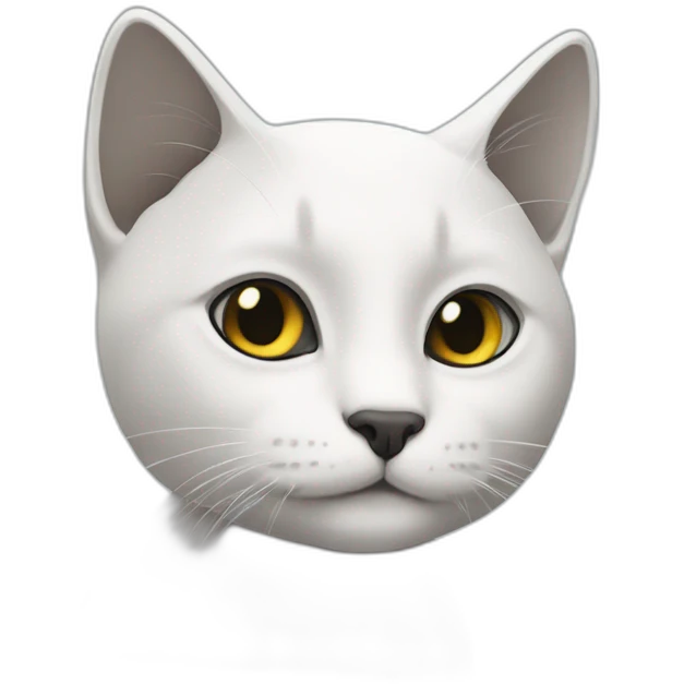 Gato blanco y negro emoji