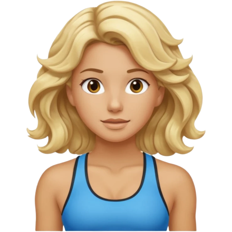 iOS 18 aesthetic wavy blondie girl gym emoji