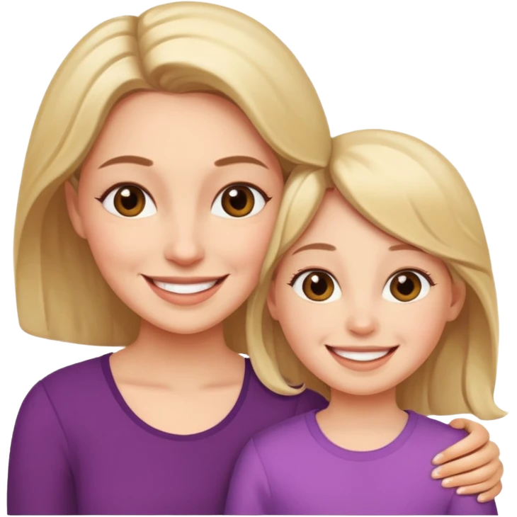 Maman et fille emoji