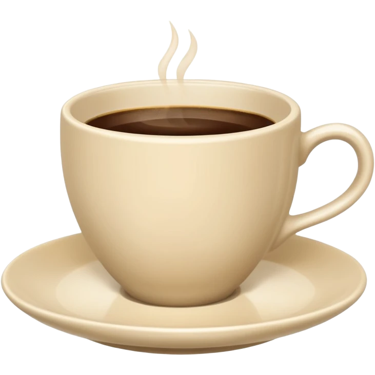 classic light beige coffee cup and saucer emoji
