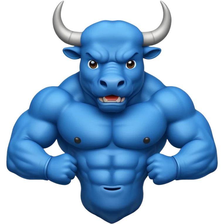  blue bull emodji vector emoji
