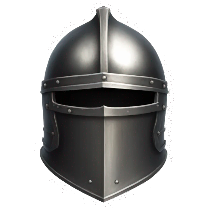 metal knight helmet with visor dark souls emoji