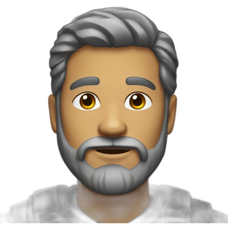 Bold man with beard emoji