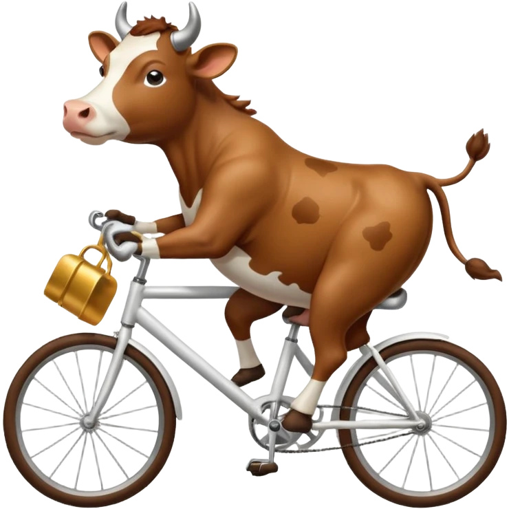 Cow on a cycle emoji