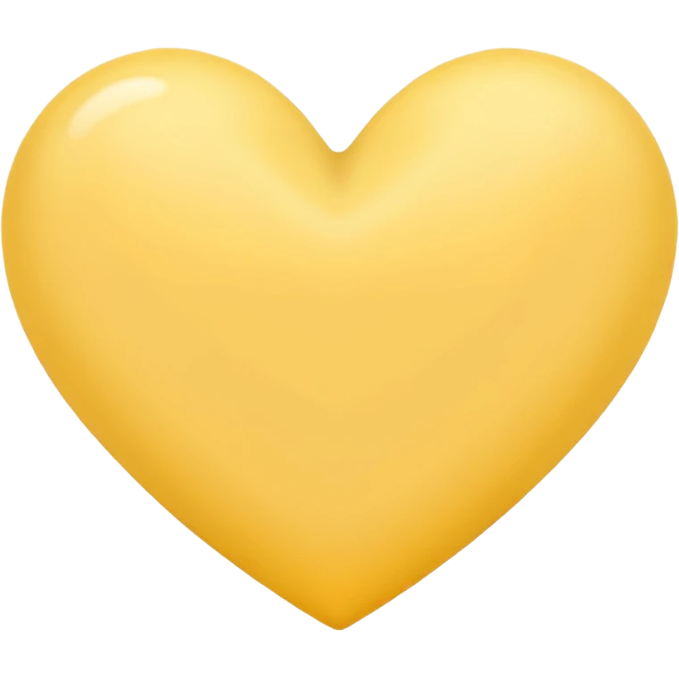 pale yellow heart, plain and minimal emoji