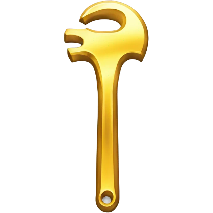 Golden wrench emoji