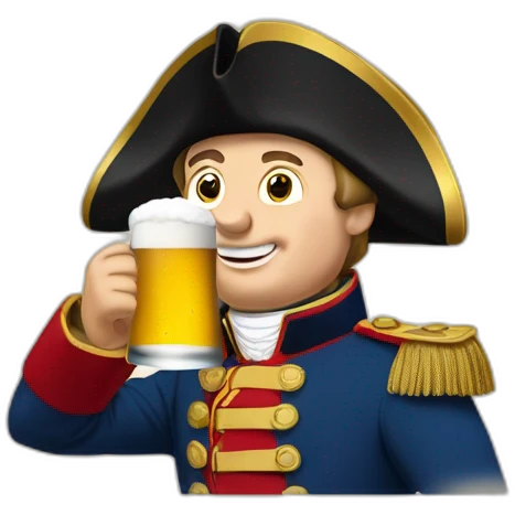 Napoleon qui boit une biere emoji