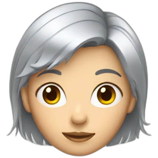 silver hair girl emoji