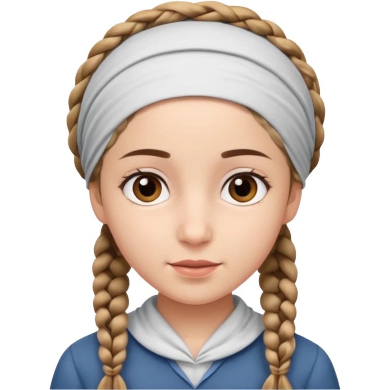 young modest jewish girl braids emoji