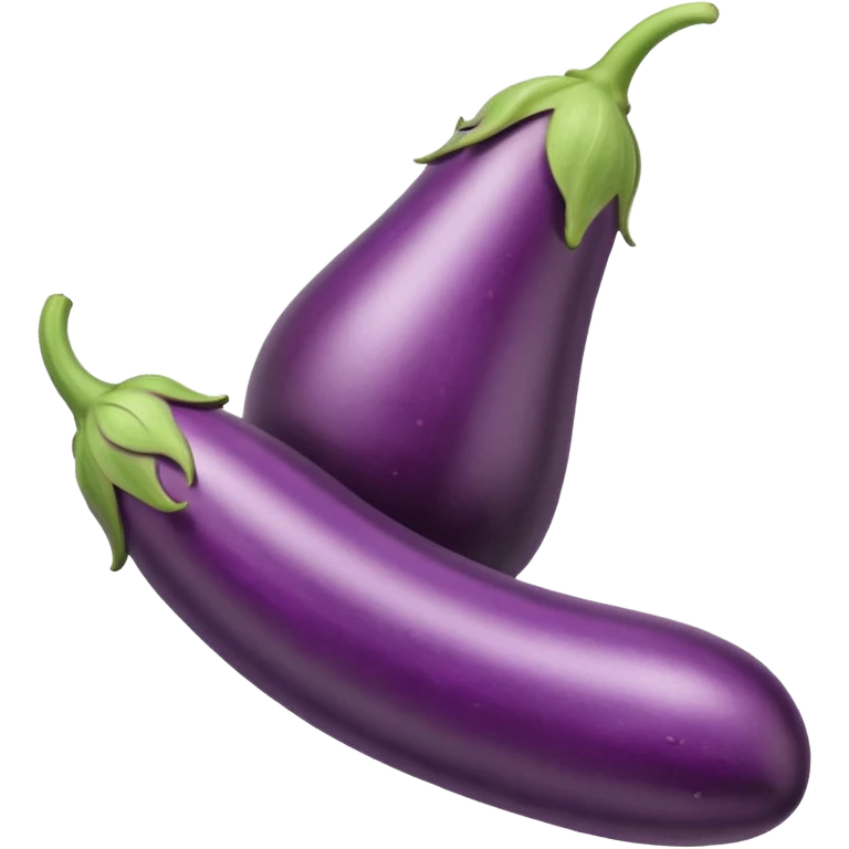 Long Eggplant with white stuff coming out of the tip emoji