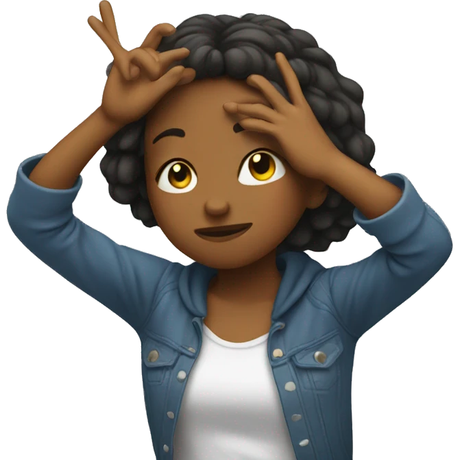Girl doing the dab  emoji