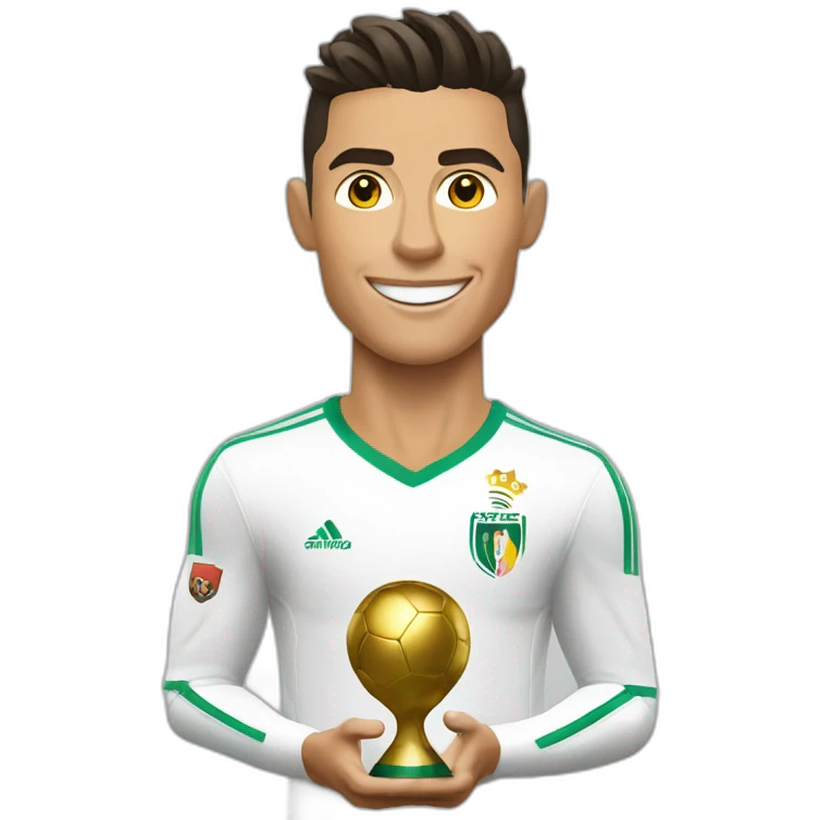 Cristiano ronaldo soulève la coupe de monde emoji