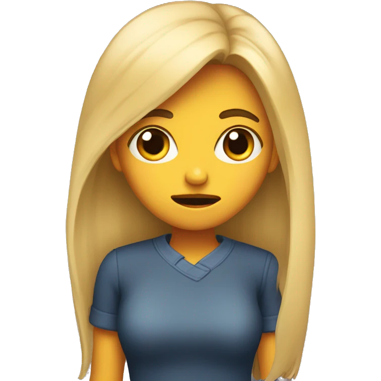 A girl being dramatic emoji