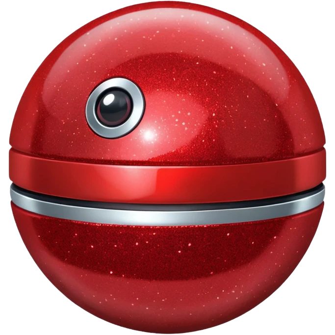 red glitter pokeball  emoji
