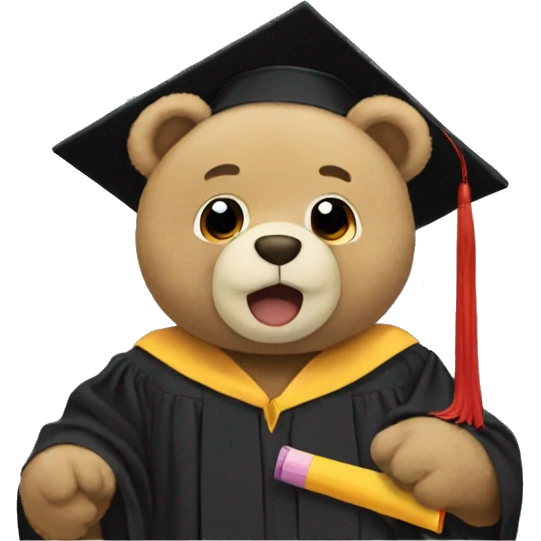graduation bear Kanye  emoji