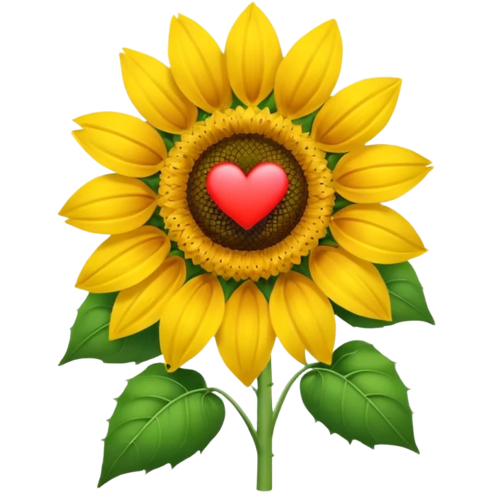 Sunflower with heart emoji  emoji