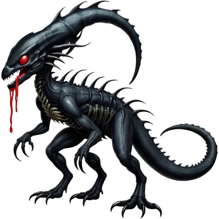  Venom-Salandit-Xenomorph-hybrid-fantasy-creature (full body) emoji