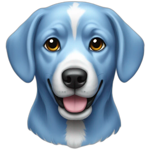 chien bleu emoji