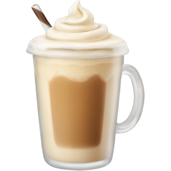 Iced vanilla latte emoji