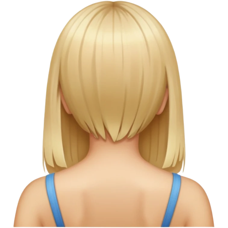 Blond girl back of head  emoji
