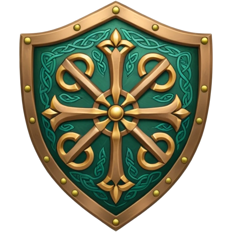 celtic symbols on a shield, world of war craft style emoji