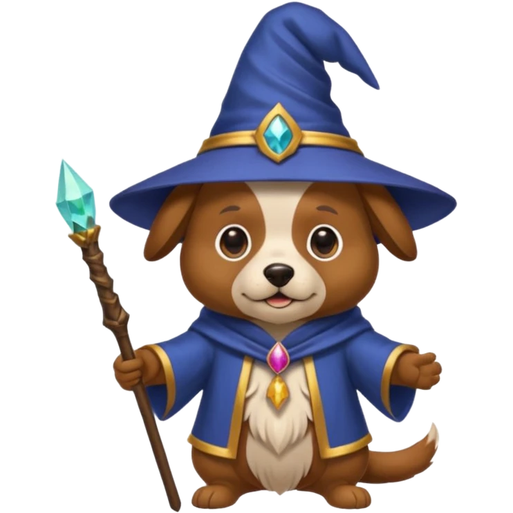 Dog wizard emoji