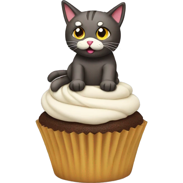 Cat cupcake emoji