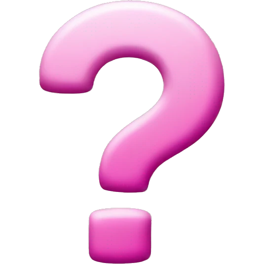 pink question mark emoji
