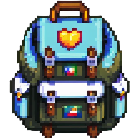 Backpack with badge emoji