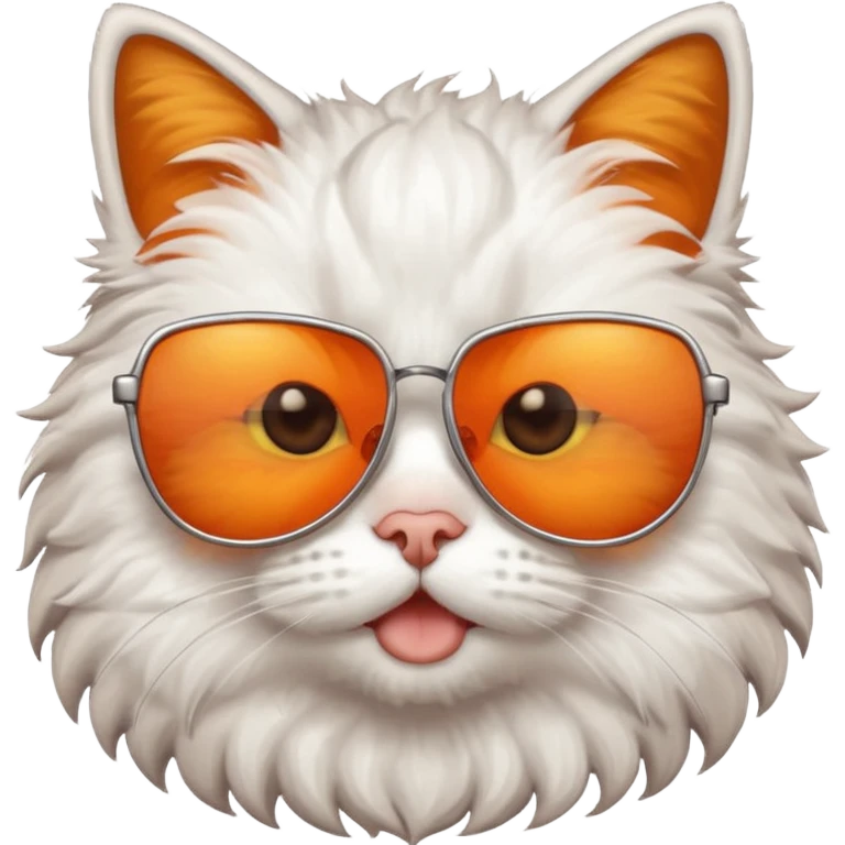 cat wearing sunglasses, simple and expressive emoji