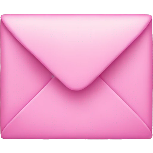 pink letter with heart emoji