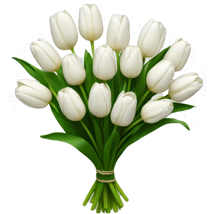 white tulip bouquet  emoji