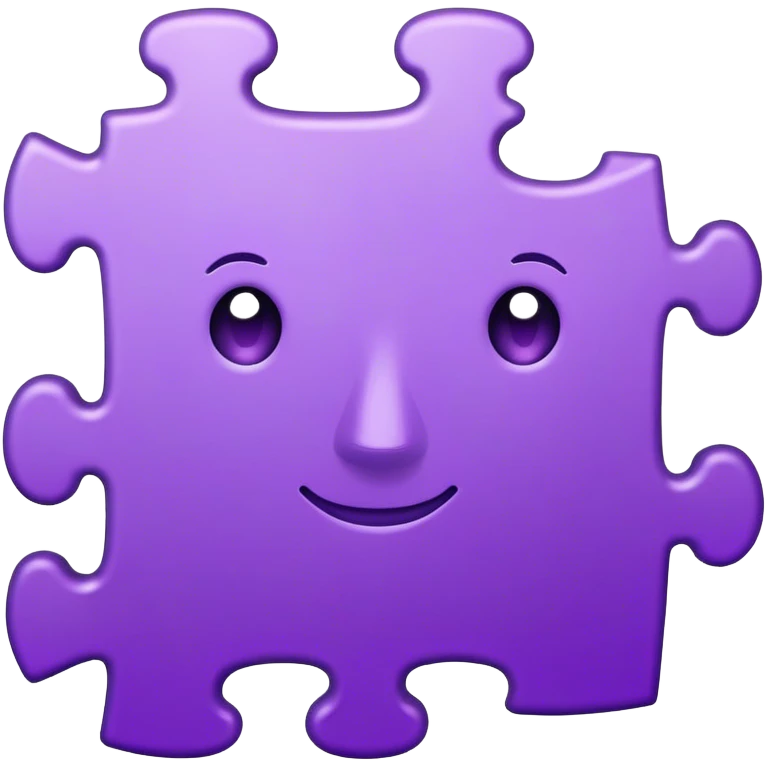 Puzzle piece purple emoji