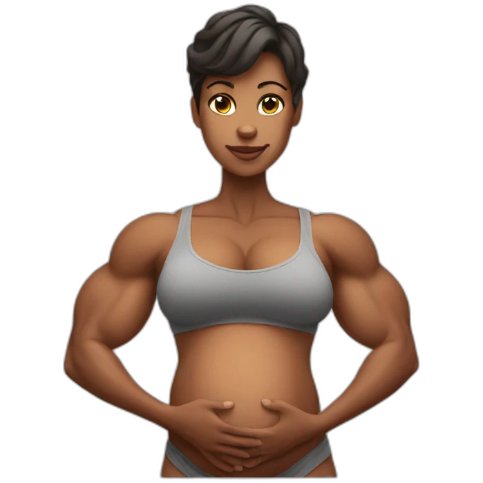 Pregnant bodybuilder emoji