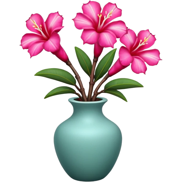 a Adenium obesum in a vase emoji