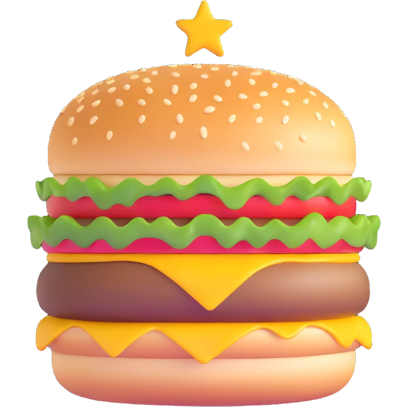 delicious cheeseburger emoji