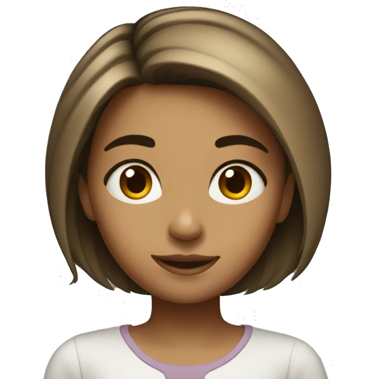 Girl with medium length. emoji