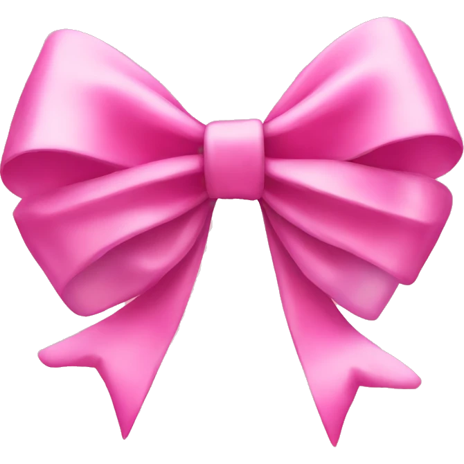 Pink Christmas bow emoji