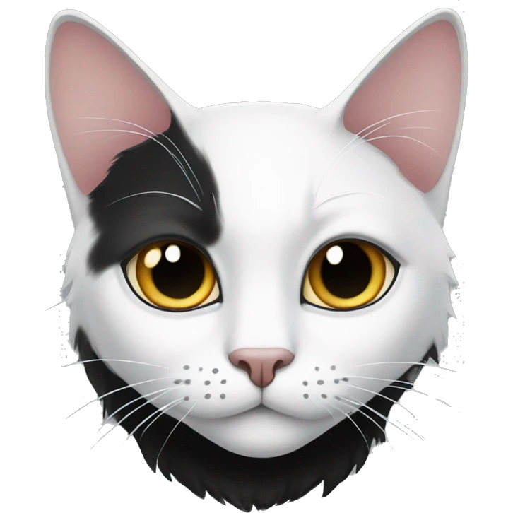 White amd black cat  emoji