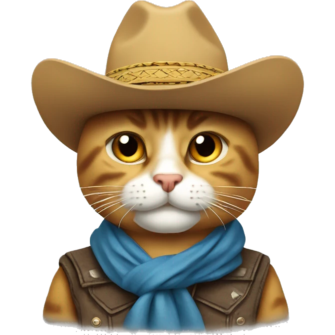 Gato con sombrero de vaquero emoji