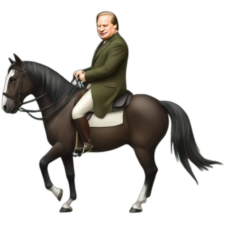 Nawaz sharif on horse emoji