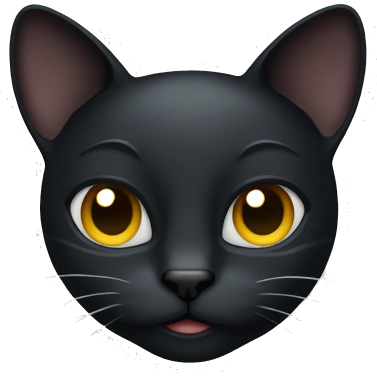 Black cat face  emoji
