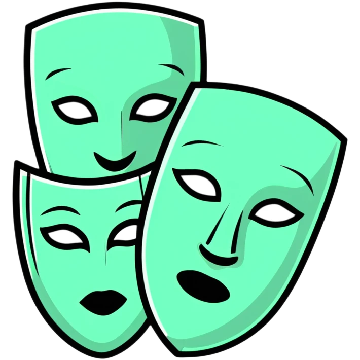theatre masks drama comedy tragedy emoji