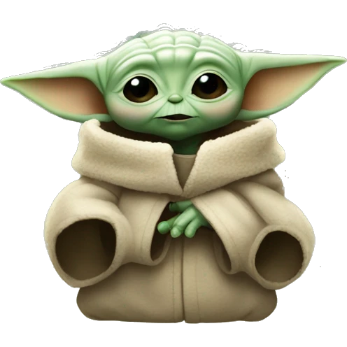 Baby Yoda diciendo si  emoji